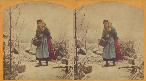 Woodcutters daughter (evening)., about 1860. Creator: Unknown.