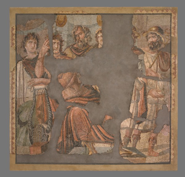 Mosaic Floor with Achilles and Briseis, A.D. 100-300. Creator: Unknown.
