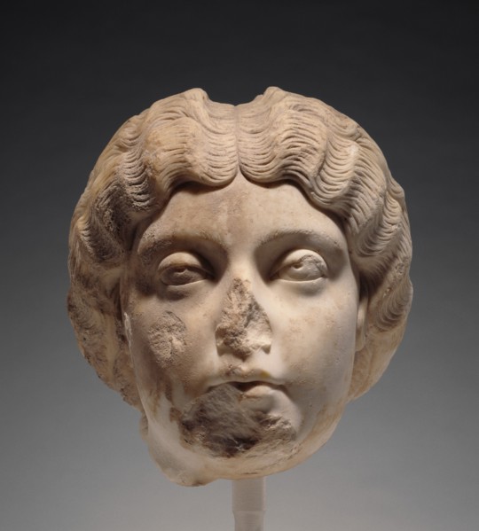 Portrait Head of Faustina the Younger, about A.D. 170. Creator: Unknown.