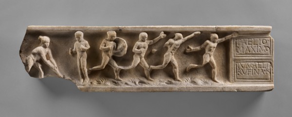 Fragment of a Sarcophagus Lid, A.D. 180-190. Creator: Unknown.
