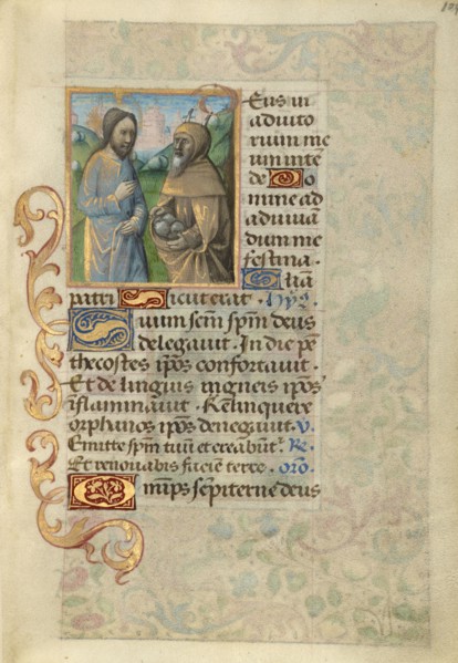 Temptation of Christ; Poncher Hours, about 1500. Creator: Master of Cardinal Bourbon.