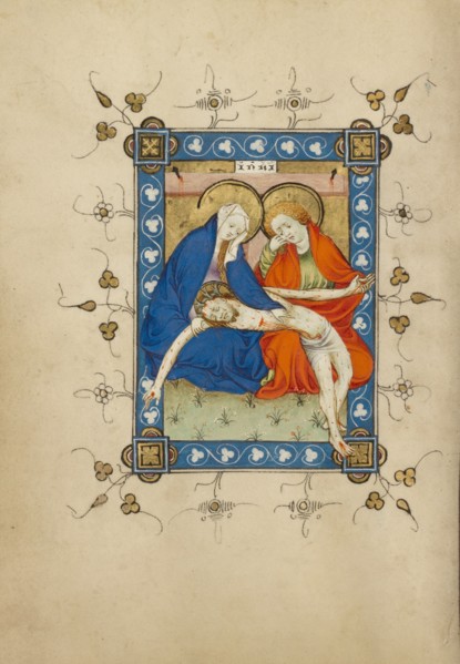 The Lamentation; Book of Hours, about 1405-1410. Creator: Masters of Dirc van Delf.