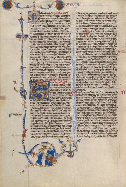 Initial O: Bishops and Monks; Abbey Bible, about 1250-1262. Creator: Unknown.