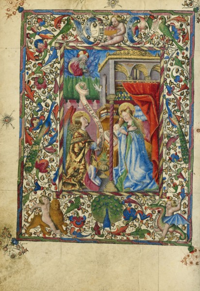The Annunciation; Book of Hours, about 1460. Creator: Unknown.