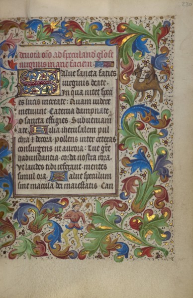 Decorated Initial S; Book of Hours, about 1450-1455. Creator: Unknown.