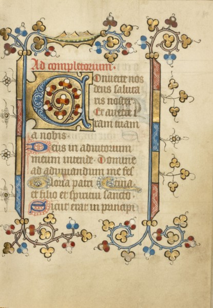 Decorated Initial C; Book of Hours, about 1405-1410. Creator: Unknown.