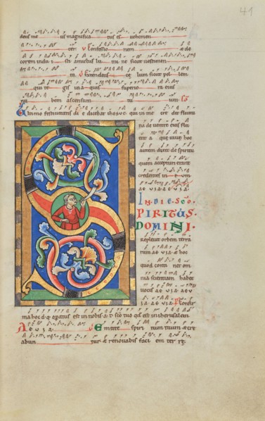 Inhabited Initial S; Stammheim Missal, probably 1170s. Creator: Unknown.