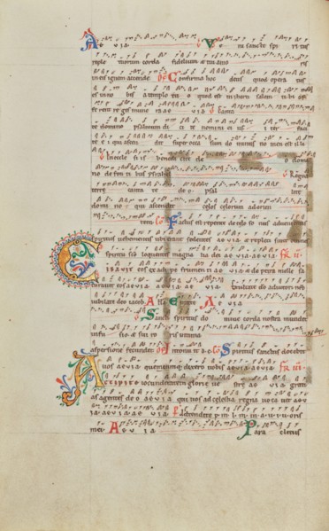 Decorated Initial C; Decorated Initial A; Stammheim Missal, probably 1170s. Creator: Unknown.