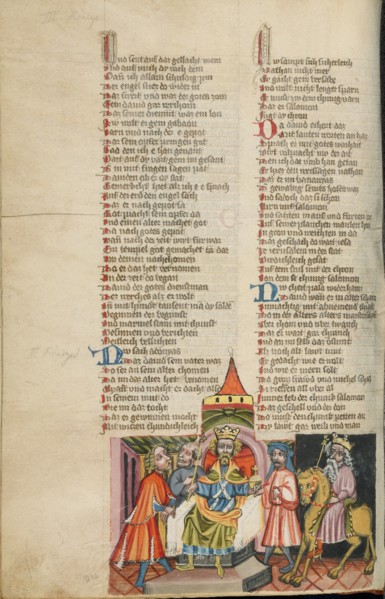 The Coronation of Solomon; Weltchronik, about 1400-1410. Creator: Unknown.
