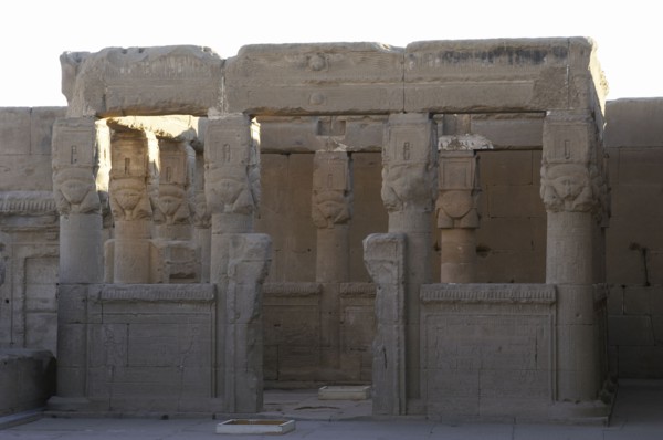 Kiosk on the roof at Dendera Temple, Egypt, 2019.  Creator: LTL.