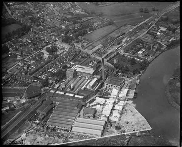C Townsend Hook and Co Snodland Paper Mill and  environs, Snodland, Kent, c1930s. Creator: Arthur William Hobart.