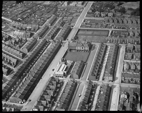 Victoria Park Hotel and environs, Barrow-in-Furness, Cumbria, c1930s. Creator: Arthur William Hobart.