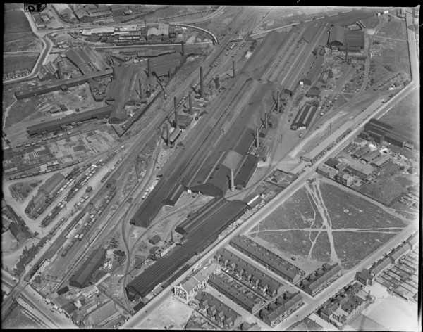 The Wolverhampton Corrugated Iron Co Mersey Works, Ellesmere Port, Cheshire, c1930s. Creator: Arthur William Hobart.