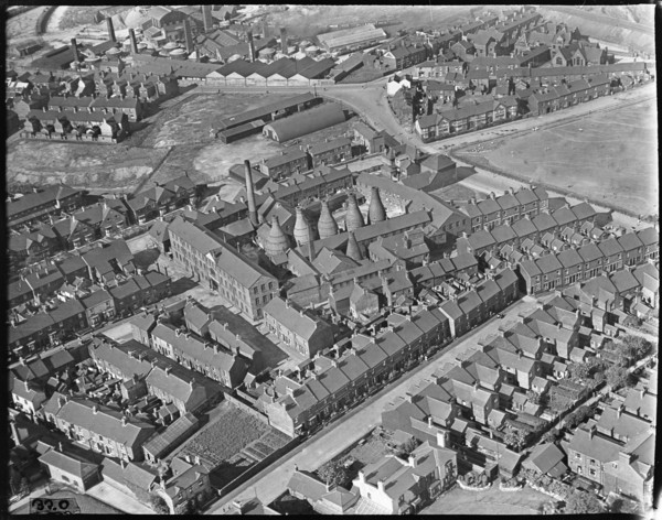 Bleak Hill Earthenware Works and environs, Cobridge, Staffordshire, c1930s. Creator: Arthur William Hobart.