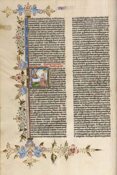 Initial L: God Speaking to Moses, about 1450. Creator: Circle of Stefan Lochner.