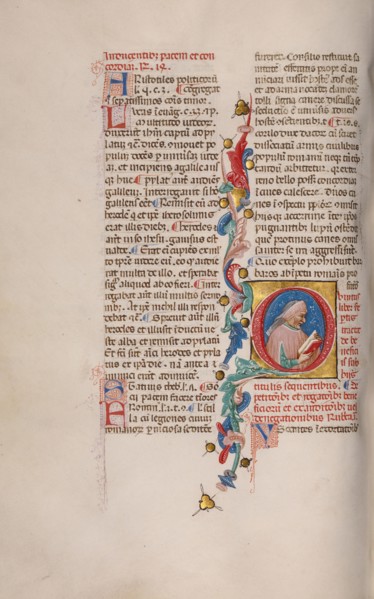 Initial Q: Bust Portrait of a Man, early 15th century. Creator: Cristoforo Cortese.