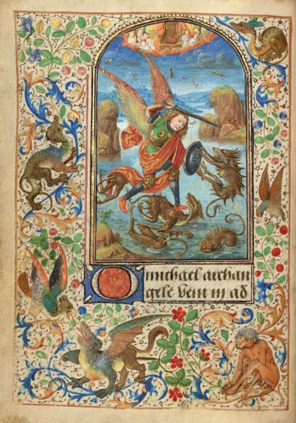 Saint Michael; Prayer Book of Charles the Bold, 1469. Creator: Lieven van Lathem.