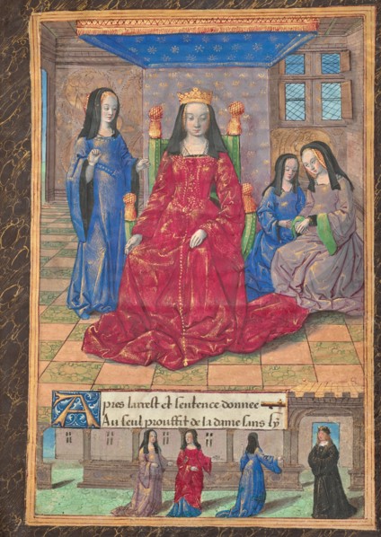 Anne of Brittany Enthroned and Accompanied by Her Ladies-in-Waiting, about 1493. Creator: Master of the Chronique Scandaleuse.