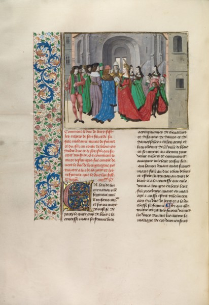 The Marriage of Louis de Blois and Marie de France; Chroniques (Book Three), about 1480-1483. Creator: Master of the Getty Froissart.