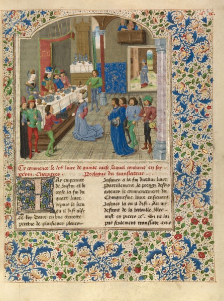 Alexander and the Niece of Artaxerxes III, about 1470-1475. Creator: Master of the Jardin de vertueuse consolation.