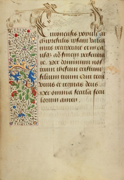 Decorated Text Page; Prayer Book of Charles the Bold, 1469. Creator: Nicolas Spierinc.