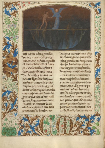 The Torment of the Proud - Valley of Burning Sulphur; Les Visions du chevalier Tondal, 1475. Creator: Simon Marmion.