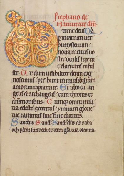 Decorated Monogram VD; Missal, about 1180. Creator: Unknown.