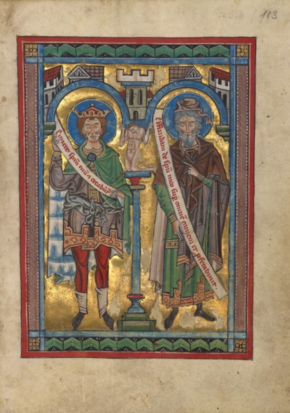 David and Joel; Psalter, about 1240-1250. Creator: Unknown.