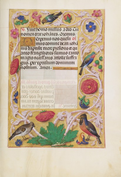 Decorated Text Page; Spinola Hours, about 1510-1520. Creator: Unknown.