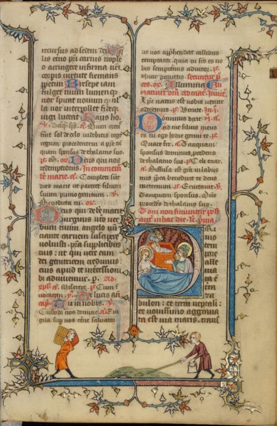 Initial P: The Nativity; Breviary, about 1320-1325. Creator: Unknown.