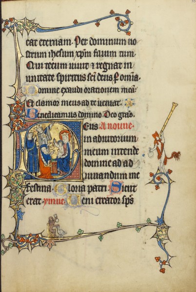 Initial D: The Adoration of the Magi; Ruskin Hours about 1300. Creator: Unknown.