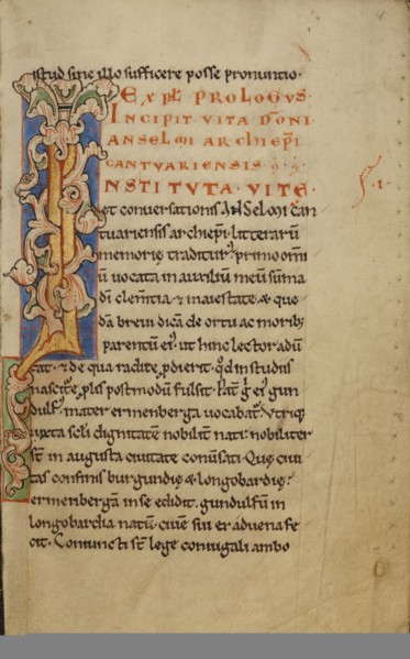 Decorated Initial I, about 1140-1150. Creator: Unknown.