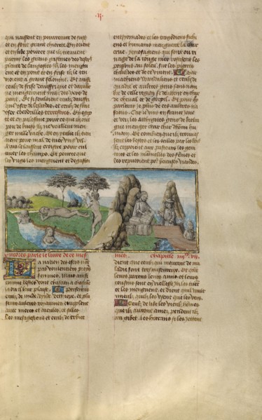 Bathers and Silk Merchants; Miroir Historial, about 1475. Creator: Unknown.
