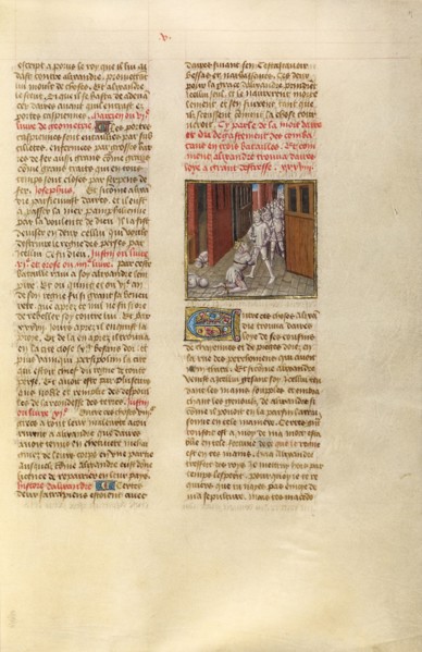 Alexander the Great Finding Darius in Chains; Miroir Historial, about 1475. Creator: Unknown.