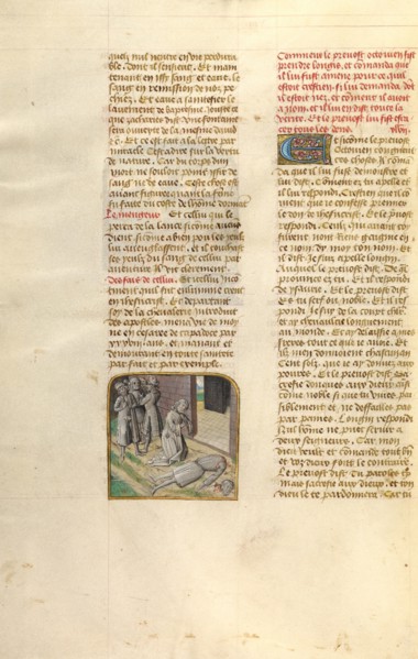 The Beheading of Longinus; Miroir Historial, about 1475. Creator: Unknown.