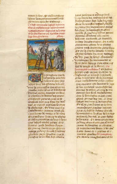 The Deposition; Miroir Historial, about 1475. Creator: Unknown.