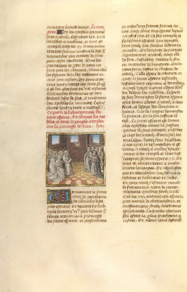 Pentecost; Miroir Historial, about 1475. Creator: Unknown.