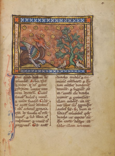 A Peridexion Tree; Bestiary, about 1270. Creator: Unknown.