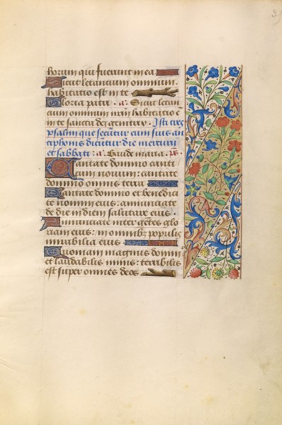 Decorated Text Page; Katherine Hours, about 1480-1485. Creator: Unknown.