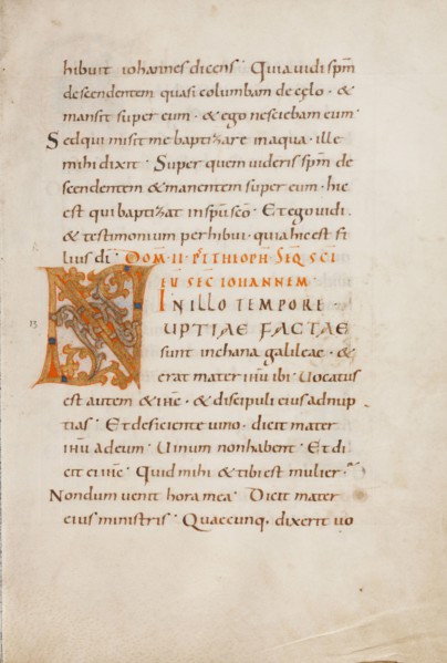Decorated Initial N; Gospel Lectionary, late 10th century. Creator: Unknown.