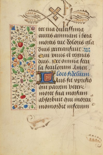 Decorated Text Page; Prayer Book of Charles the Bold, about 1471. Creator: Unknown.