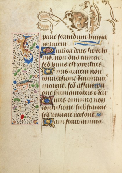 Decorated Text Page; Prayer Book of Charles the Bold, 1469. Creator: Unknown.
