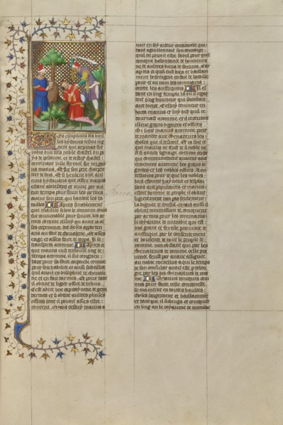 The Head of Marcus Shown to Caius Marius and the Killing of Marius, about 1413-1415. Creators: Boucicaut Master, Workshop of the Boucicaut Master.