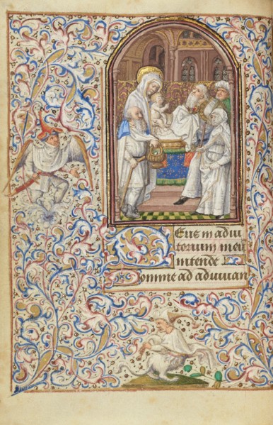 The Presentation in the Temple; Hours of Simon de Varie, 1455. Creator: Dunois Master.
