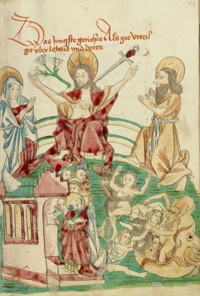 The Last Judgment; Barlaam und Josaphat, 1469. Creators: Hans Schilling, Diebolt Lauber.