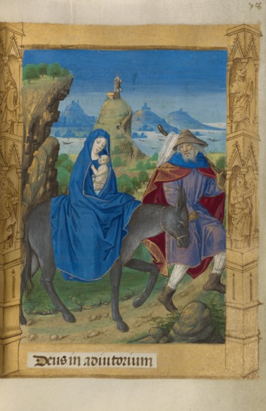 The Flight into Egypt; Book of Hours, 1478. Creator: Master of Guillaume Lambert.