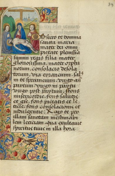 Pietà; Poncher Hours, about 1500. Creator: Master of Jacques de Besancon.