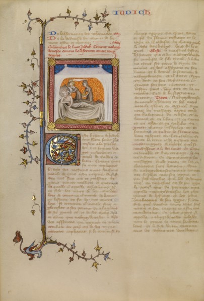 Judith Beheading Holofernes, about 1360-1370. Creator: Master of Jean de Mandeville.