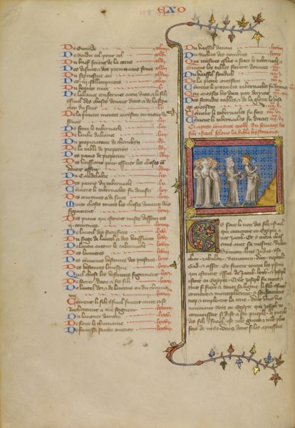 Moses and Pharaoh, about 1360-1370. Creator: Master of Jean de Mandeville.