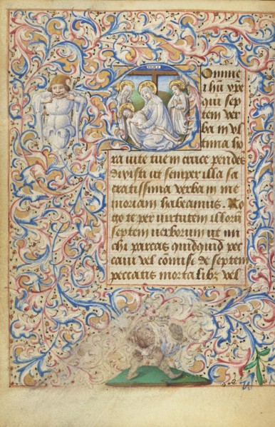 Initial D: The Lamentation; Hours of Simon de Varie, 1455. Creator: Master of Jean Rolin II.